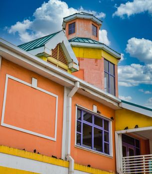 An old colorful building in Nassau Bahamas