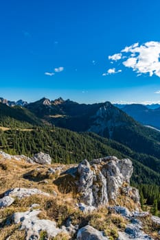 Beautiful mountain tour to the Aggenstein at sunset in the Tannheimer Tal