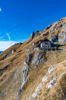 Beautiful mountain tour to the Aggenstein at sunset in the Tannheimer Tal