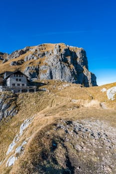 Beautiful mountain tour to the Aggenstein at sunset in the Tannheimer Tal