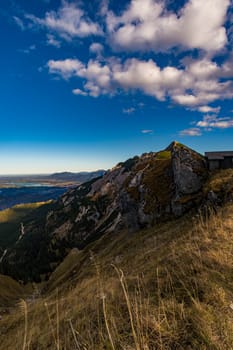 Beautiful mountain tour to the Aggenstein at sunset in the Tannheimer Tal