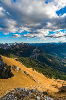 Beautiful mountain tour to the Aggenstein at sunset in the Tannheimer Tal