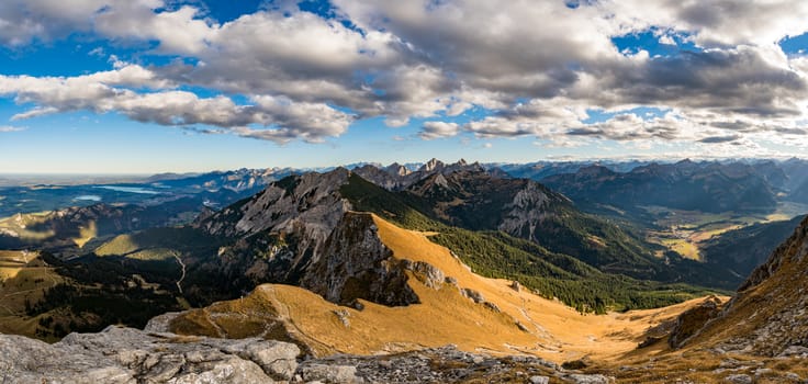 Beautiful mountain tour to the Aggenstein at sunset in the Tannheimer Tal