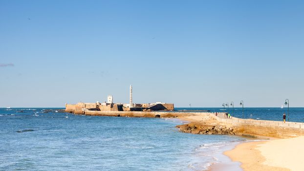 Castillo de San Sebastian in Cadiz, Spain.