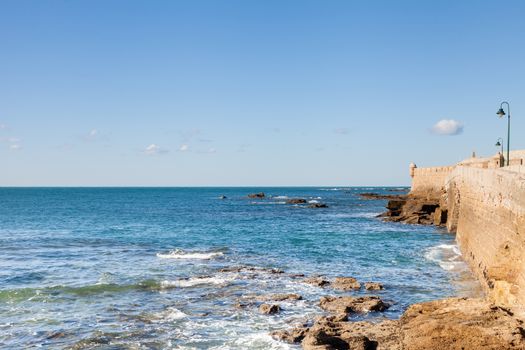 Castillo de San Sebastian in Cadiz, Spain.