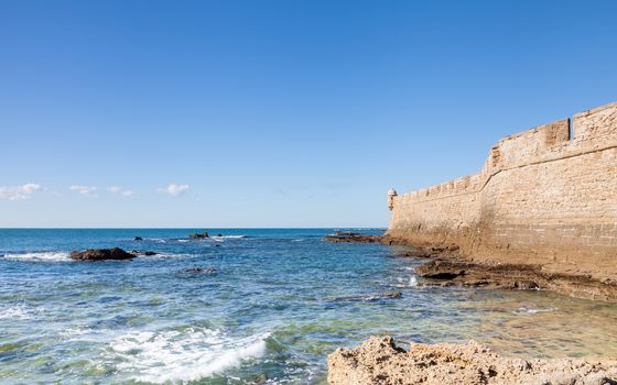 Castillo de San Sebastian in Cadiz, Spain.