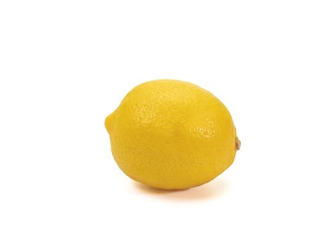 The close up of  fresh yellow lemon organic food on white background.