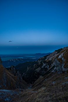 Beautiful mountain tour to the Aggenstein at sunset in the Tannheimer Tal