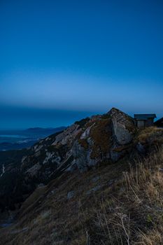 Beautiful mountain tour to the Aggenstein at sunset in the Tannheimer Tal