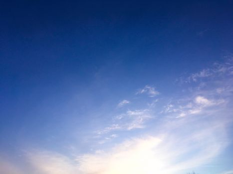 Evening purple sky background. The sky before the night. Beautiful clouds on evening sky backdrop