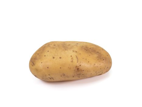 The close up of fresh organic potato vegetable on white background.