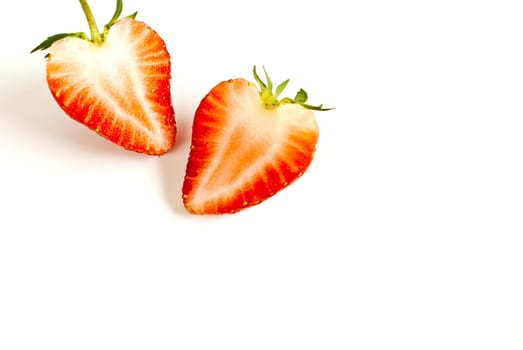 Vivid red color of fresh sweet strawberry