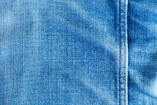 Texture and seam of denim fabric