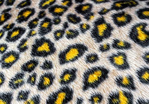 Leopard skin pattern leatherette fabric