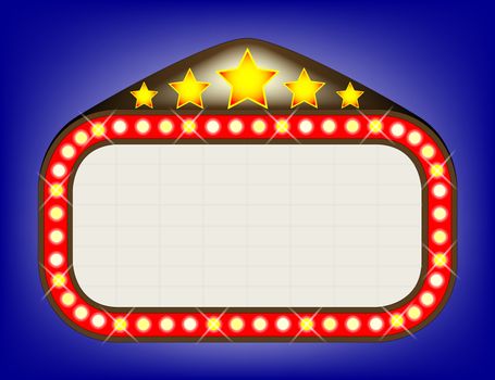 A blank movie theatre or theatre marquee.
