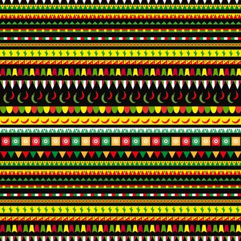 Cinco de Mayo seamless pattern with a traditional ornament. Mexican ethnic, tribal endless background, texture. illustration