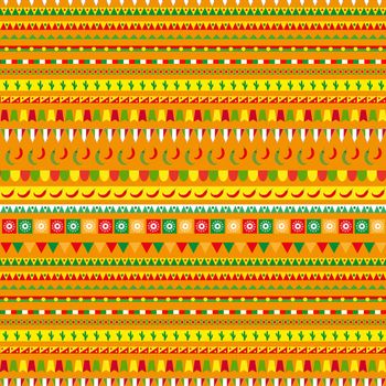Cinco de Mayo seamless pattern with a traditional ornament. Mexican ethnic, tribal endless background, texture. illustration