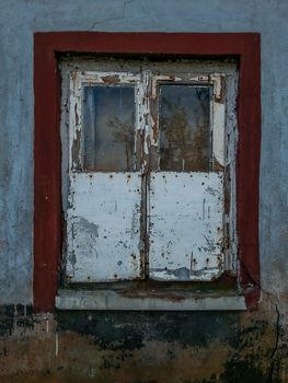 old window in the old wall