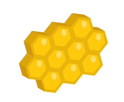 Honeycomb icon, flat style. Isolated on white background. illustration, clip-art