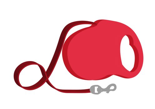 Leash for cats, dogs, icon flat, cartoon style. Isolated on white background. illustration, clip-art