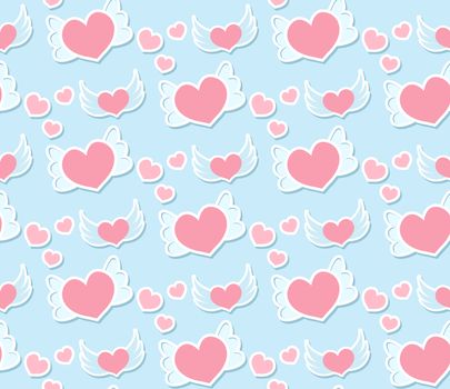 Love seamless pattern. Valentine's Day endless texture, background. illustration