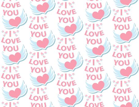 Love seamless pattern. Valentine's Day endless texture, background. illustration