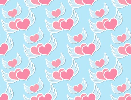 Love seamless pattern. Valentine's Day endless texture, background. illustration