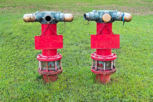 Nozzle for Firefighting On the wet lawn