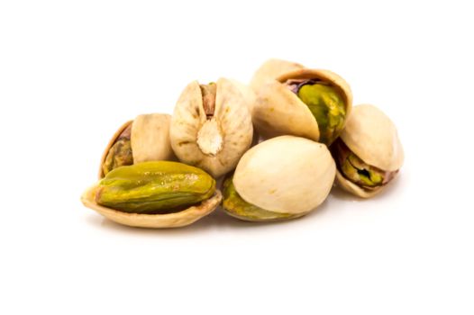 Pistachio isolated on white background, clipping path, full depth of field