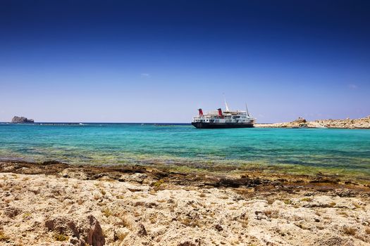 Beautiful seaview at the Gramvousa island.