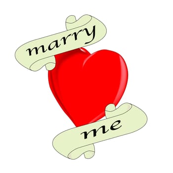 A tattoo style image of the 'Marry Me' logo.