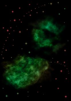 Star field in space a nebulae and a gas congestion. Elements of this image furnished by NASA . 3D rendering