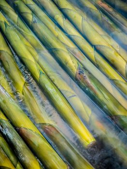 Texture of bamboo shoot  boiling in hot water, vegetable background