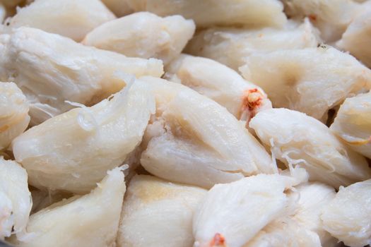 The texture of Crab Meat, the ingredient to cooking