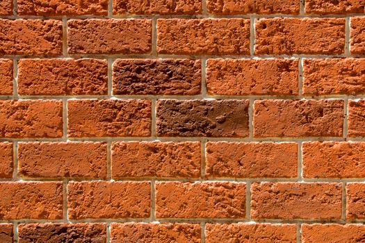 The wall made from Red solid bricks