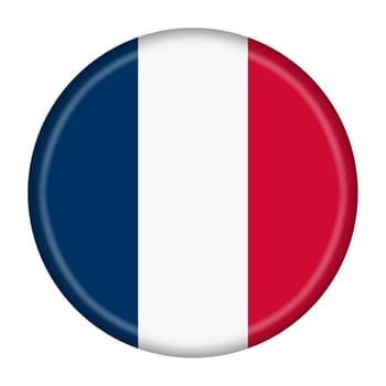 A France tricolor button illustration with clipping path