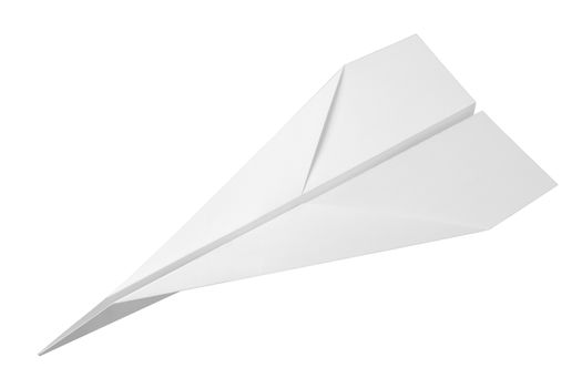 A paper plane dart isolated on white with clipping path