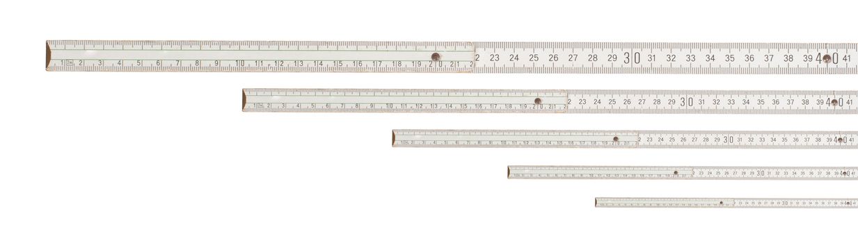 Measure tape set, isolated on a white background