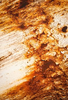 abstract background or texture of old white painted rusty metal plate