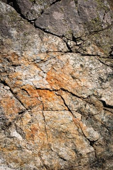 background or texture Abstract detail of brown stone with cracks