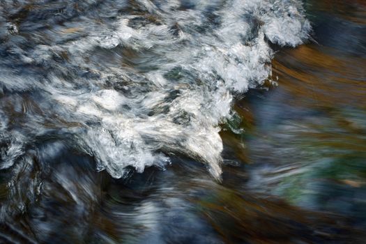 avstract nature background with detail on blur river