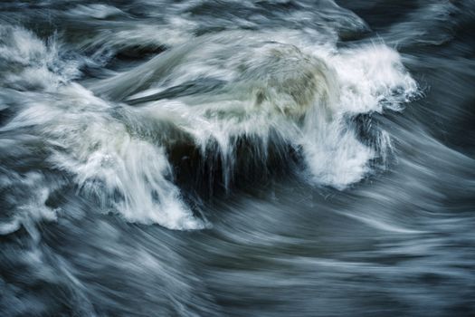 nature background dramatic atmosphere on a dark wild river