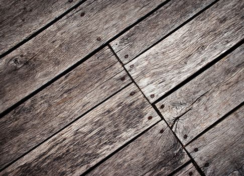 background or texture old wooden floor at an angle rotated