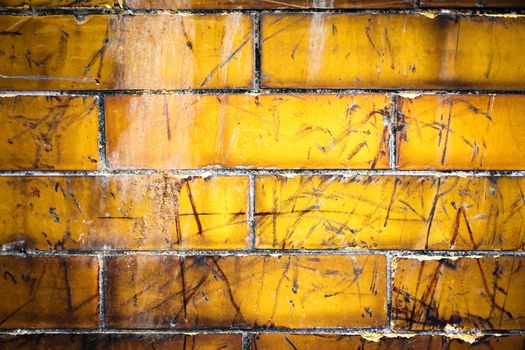 abstract background old creamy orange dirty tiles