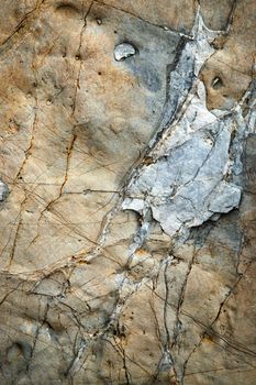 abstract background or texture quartz veins on blue limestone rock