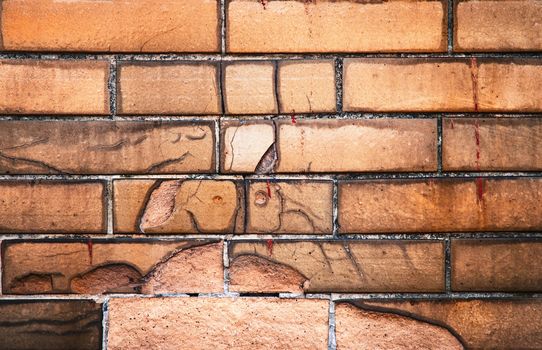 background or texture old exterior wall cladding with tiles