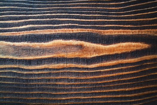 background or texture horizontal lines on old brown wood