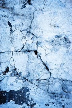 background or texture old plaster painted in blue