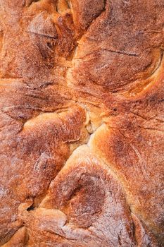 abstract detail background or texture baked crust of bread