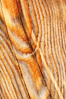 background or texture abstract orange lines on a wooden board